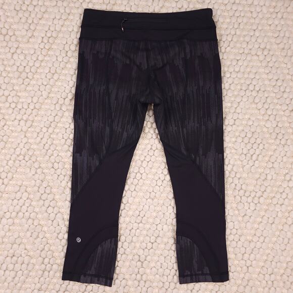 Lululemon Run Inspire Crop II Full-On Luxtreme Black Gray 6 - Picture 4 of 6